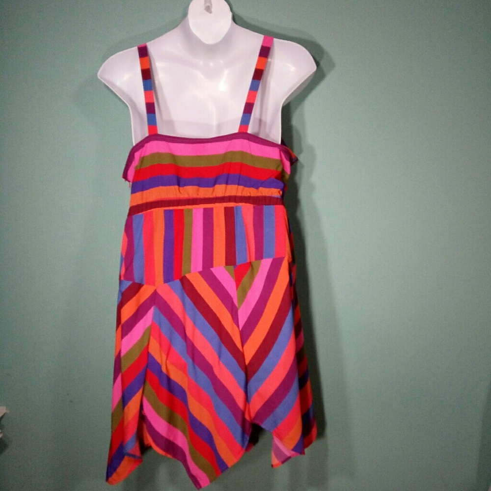 A New Day Striped Hankerchief Hem Dress - Picture 4 of 8